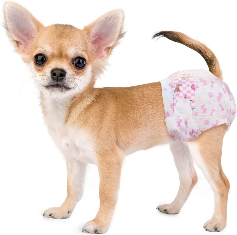 Dono Disposable Dog Diapers Female, Super Absorbent Doggie Diaper, Rapid-Dry Gel Technology Puppy Diapers, Leak-Proof Fit for Cat Doggy in Heat, Excitable Urination, Incontinence, Training, XX-Small - Image 1